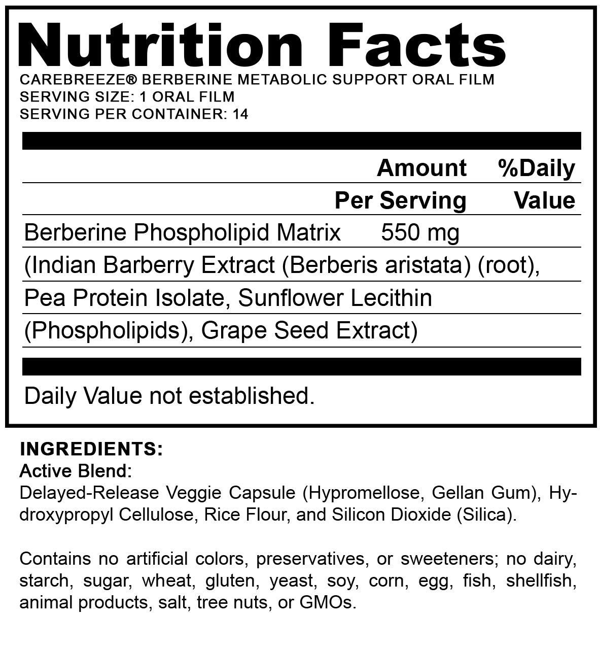 ๐๐ฎ๐ฟ๐ฒ๐๐ฟ๐ฒ๐ฒ๐๐ฒยฎ Berberine ๐บ๐๐๐ ๐ญ๐๐๐ 7 ๐ซ๐๐๐ Metabolic Support Oral Film (โ
๐๐๐ซ๐ ๐๐ญ๐ฌ ๐ฐ๐๐ข๐ ๐ก๐ญ, ๐ก๐๐๐ซ๐ญ, ๐๐ฅ๐จ๐จ๐ ๐ฌ๐ฎ๐ ๐๐ซ, ๐ฌ๐ฅ๐๐๐ฉ, ๐ ๐ฎ๐ญ & ๐ฃ๐จ๐ข๐ง๐ญ ๐ก๐๐๐ฅ๐ญ๐ก)