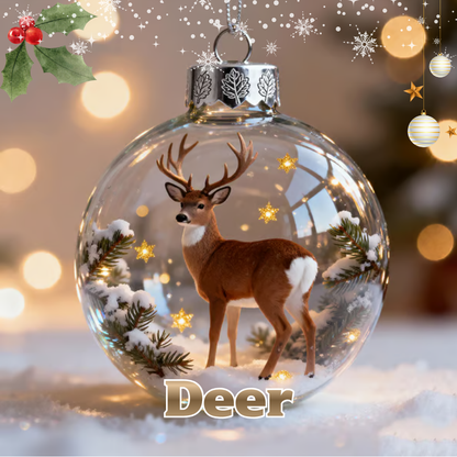 【60%OFF】2026 🎄🎅🏻  Holiday Animal Crystal Glass Ornament 🎄🎅🏻 Crystal Glass Perfect Holiday Gift & Home Décor