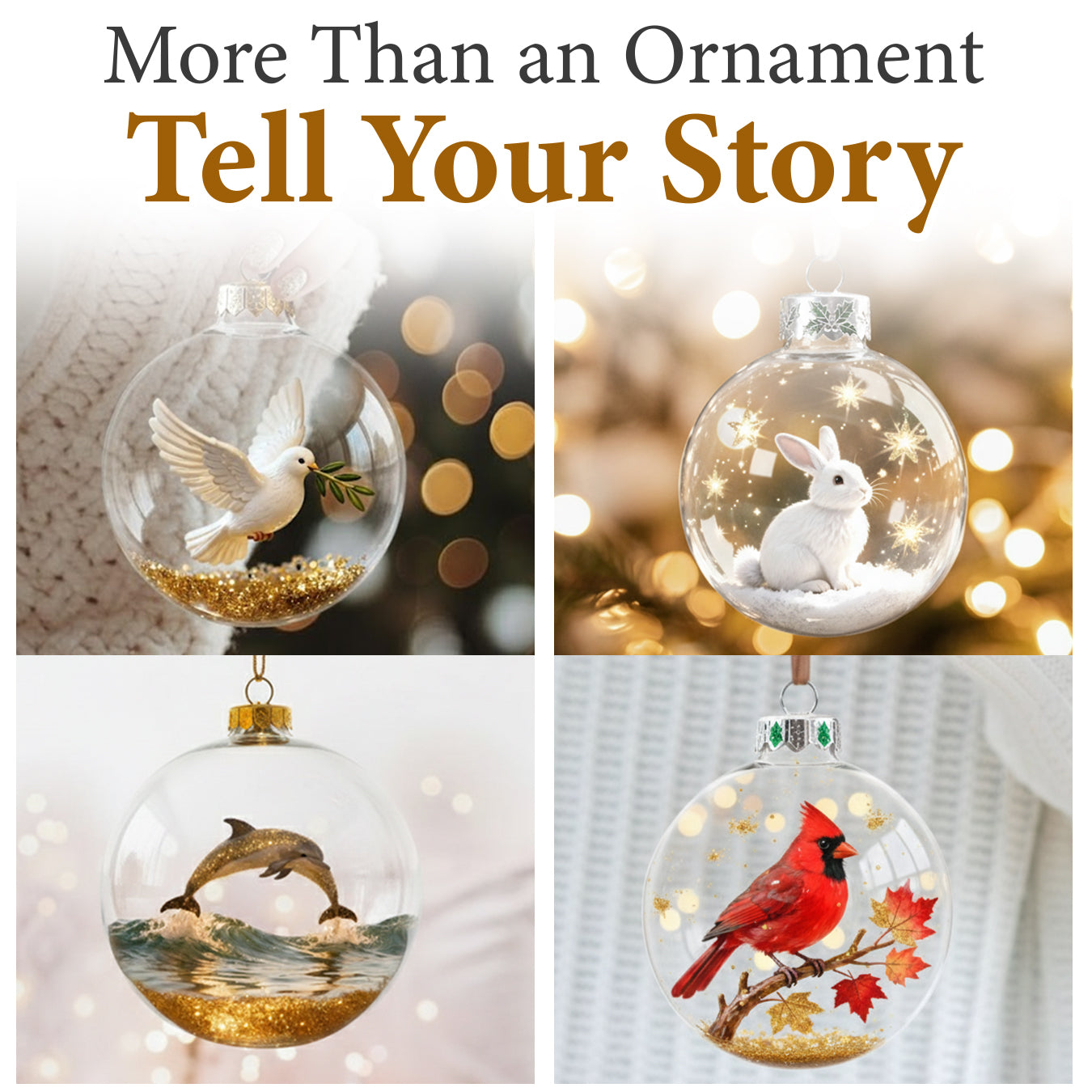 2026 ❄️ Holiday Animal Crystal Glass Ornament