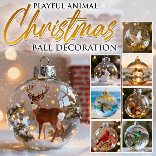 2026 ❄️ Holiday Animal Crystal Glass Ornament
