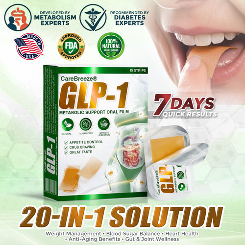 𝗖𝗮𝗿𝗲𝗕𝗿𝗲𝗲𝘇𝗲® GLP-1 𝑺𝒍𝒊𝒎 𝑭𝒂𝒔𝒕 7 𝑫𝒂𝒚𝒔 Metabolic Support Oral Film