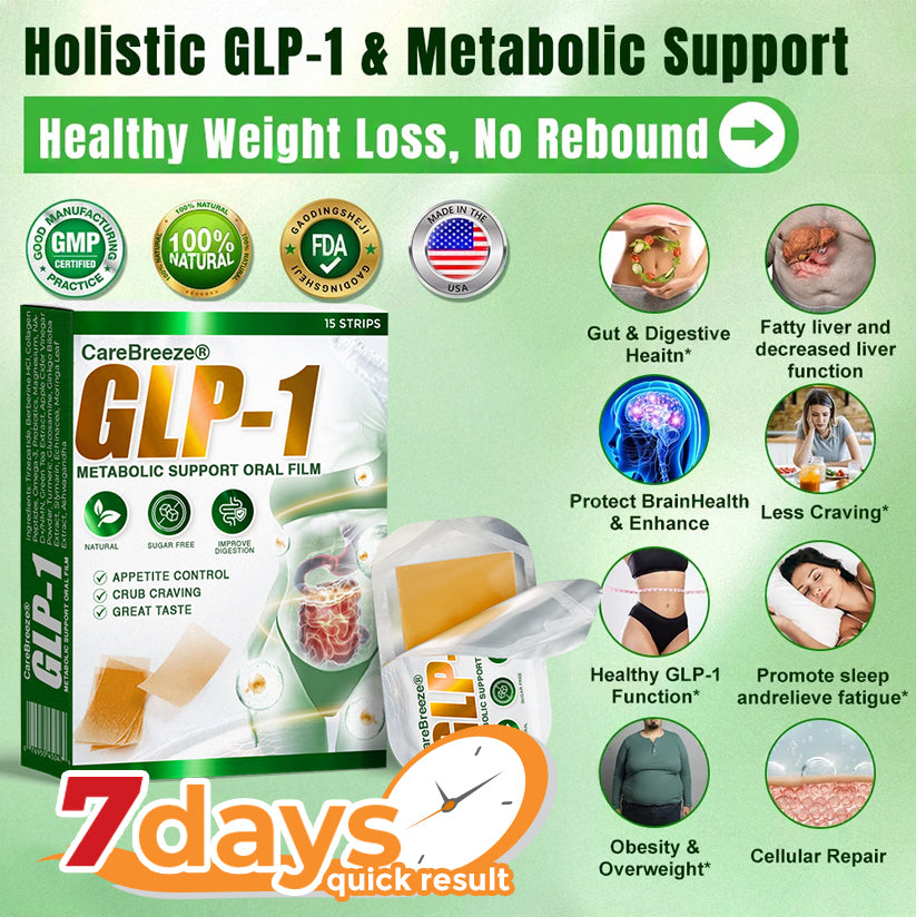 𝗖𝗮𝗿𝗲𝗕𝗿𝗲𝗲𝘇𝗲® GLP-1 𝑺𝒍𝒊𝒎 𝑭𝒂𝒔𝒕 7 𝑫𝒂𝒚𝒔 Metabolic Support Oral Film