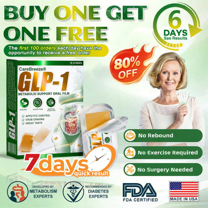 𝗖𝗮𝗿𝗲𝗕𝗿𝗲𝗲𝘇𝗲® GLP-1 𝑺𝒍𝒊𝒎 𝑭𝒂𝒔𝒕 7 𝑫𝒂𝒚𝒔 Metabolic Support Oral Film