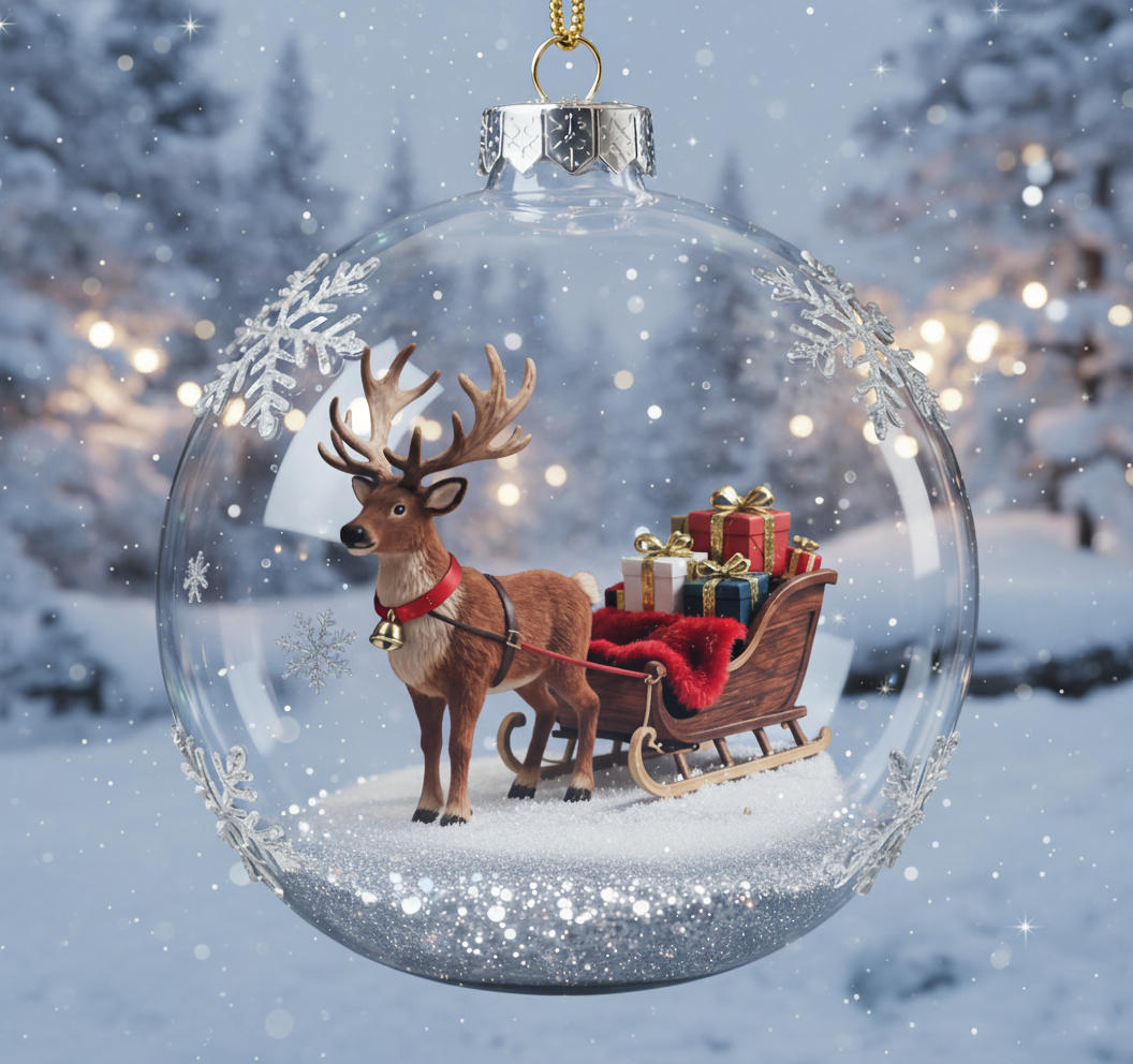 2026 🎄 Holiday Animal Crystal Glass Ornament 🎄